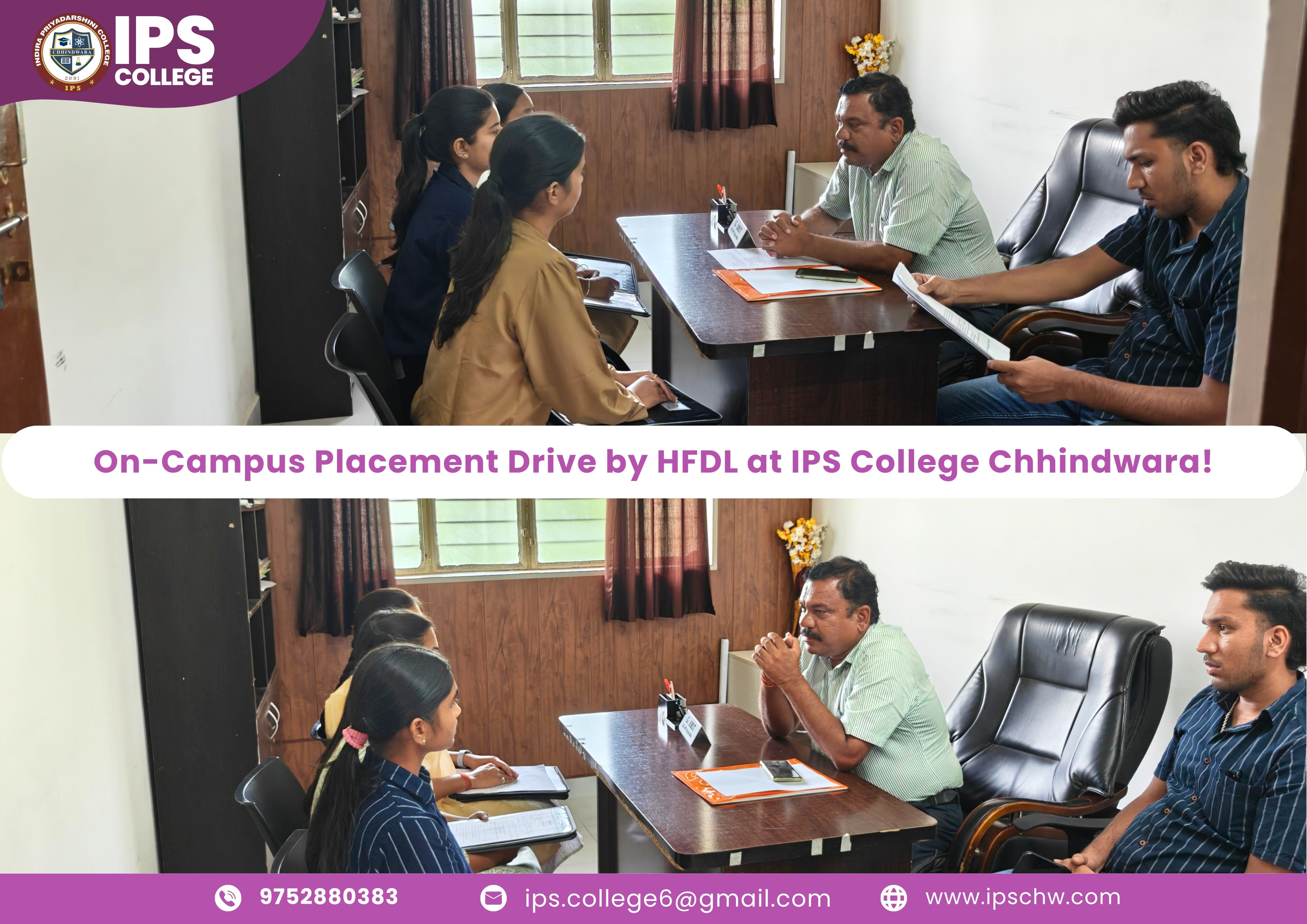 On-Campus Placement Drive at IPS College, Chhindwara! Students got an amazing opportunity with HFDL